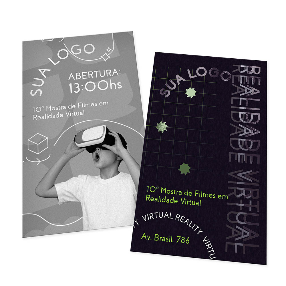 POSTAIS COUCHÊ 300G LAM FOSCA FRENTE E VERNIZ LOCAL FRENTE 90X147MM