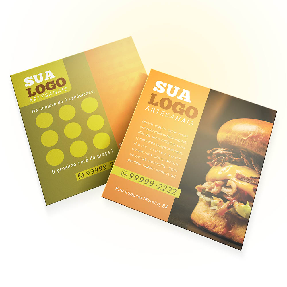 POSTAIS COUCHÊ 300G LAM FOSCA FRENTE E VERSO 90X98MM