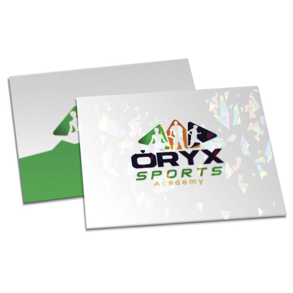 POSTAIS COUCHÊ 300G LAMINAÇÃO HOLOGRÁFICA LAM HOLOGRÁFICA FRENTE 182X153MM