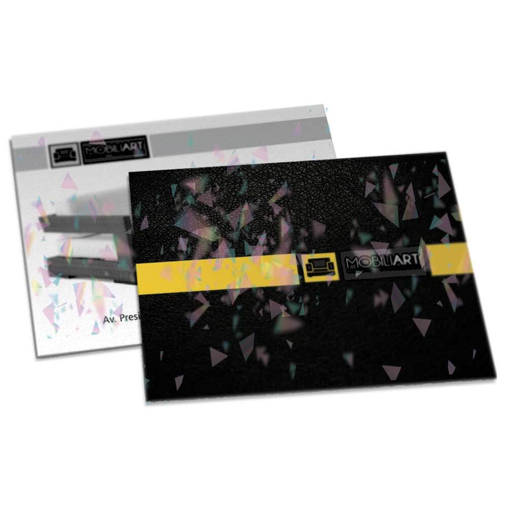 POSTAIS COUCHÊ 300G LAMINAÇÃO HOLOGRÁFICA LAM HOLOGRÁFICA FRENTE E VERSO 182X153MM