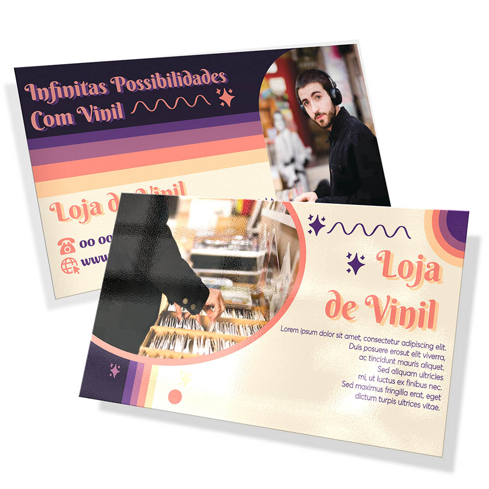 POSTAIS COUCHÊ 300G VERNIZ UV TOTAL FRENTE 180X98MM