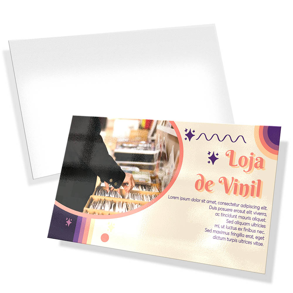 POSTAIS COUCHÊ 300G VERNIZ UV TOTAL FRENTE 180X98MM