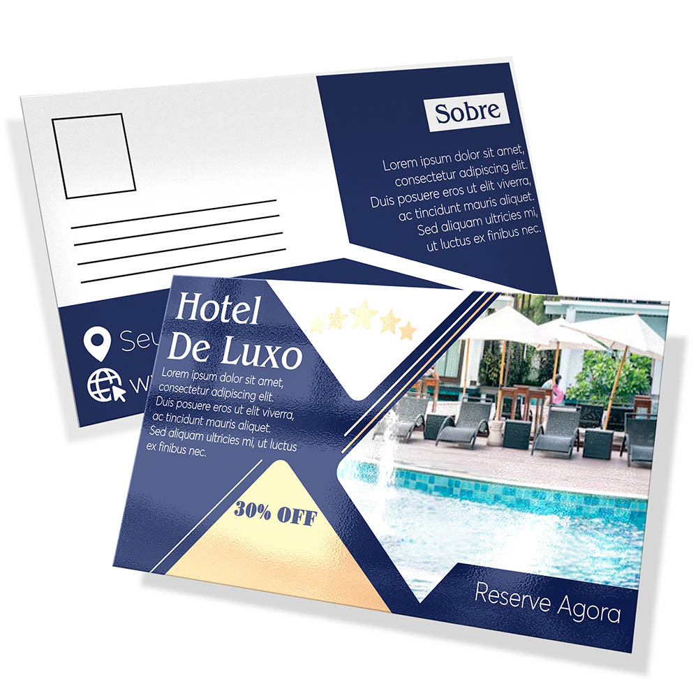 POSTAIS COUCHÊ 300G VERNIZ UV TOTAL FRENTE 180X98MM