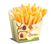 PRODUTOS PARA FESTA CAIXA PARA BATATA FRITA COUCHÊ 275G