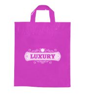 SACOLAS PLÁSTICAS ALÇA FITA 300X350MM ROSA