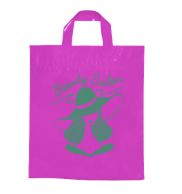 SACOLAS PLÁSTICAS ALÇA FITA 300X350MM ROSA