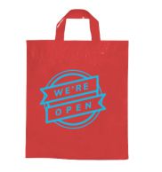 SACOLAS PLÁSTICAS ALÇA FITA 300X350MM VERMELHA