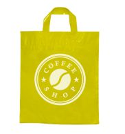 SACOLAS PLÁSTICAS ALÇA FITA 400X400MM AMARELA