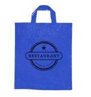 SACOLAS PLÁSTICAS ALÇA FITA 400X400MM AZUL
