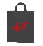 SACOLAS PLÁSTICAS ALÇA FITA 400X400MM PRETA
