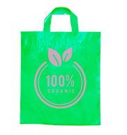 SACOLAS PLÁSTICAS ALÇA FITA 400X400MM VERDE
