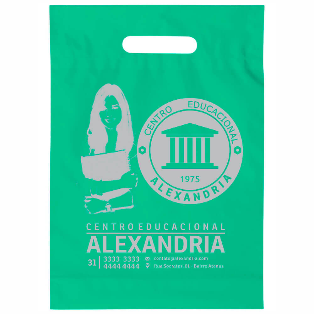 SACOLAS PLÁSTICAS BOCA VAZADA 200X300MM VERDE ÁGUA